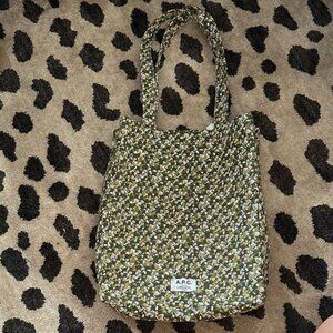 A.P.C. X Liberty Olive Floral Tote Bag